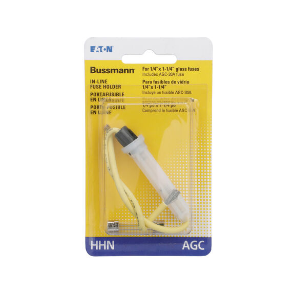 HHN Inline Nylone Glass Fuse Holder, 30 Amp Max image number 1